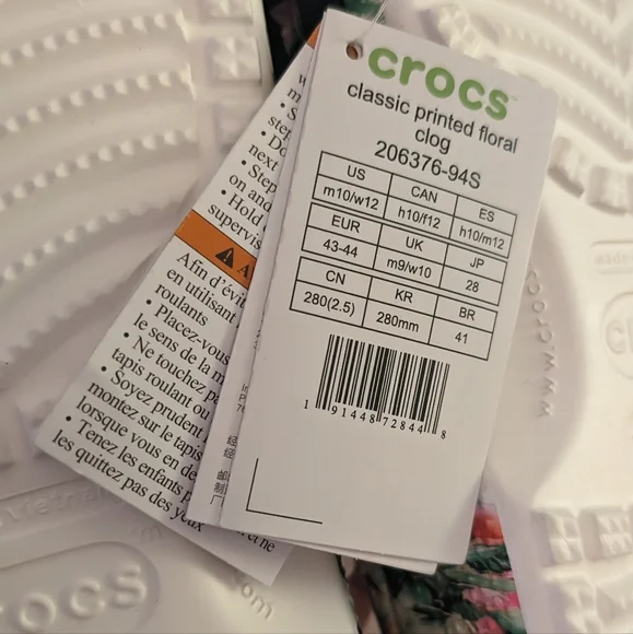 classic printed floral clog NWT W12/M10 - Picture 6 of 7